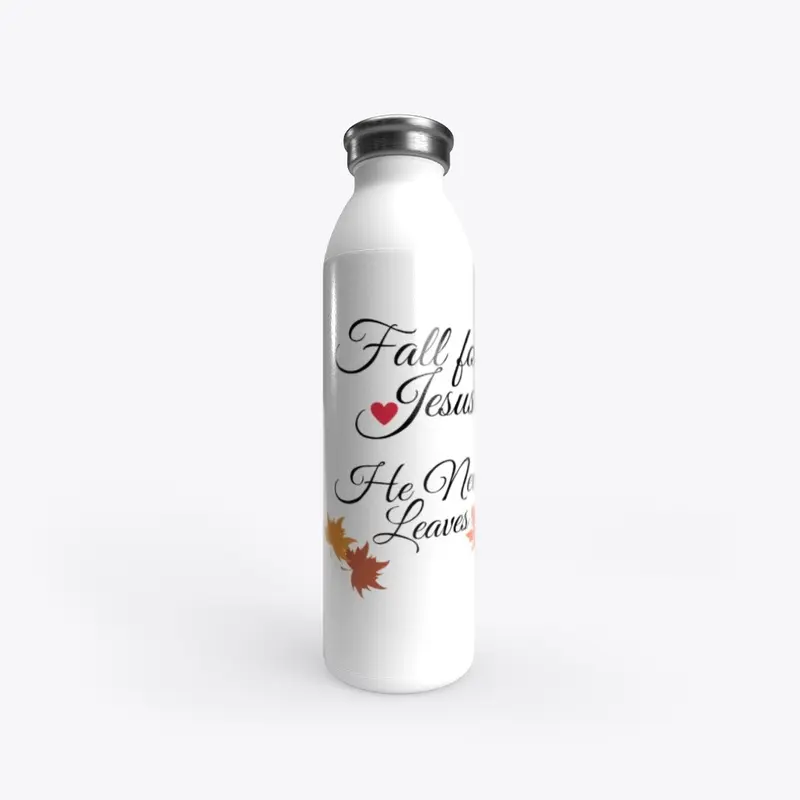 Fall For Jesus White Water Bottle